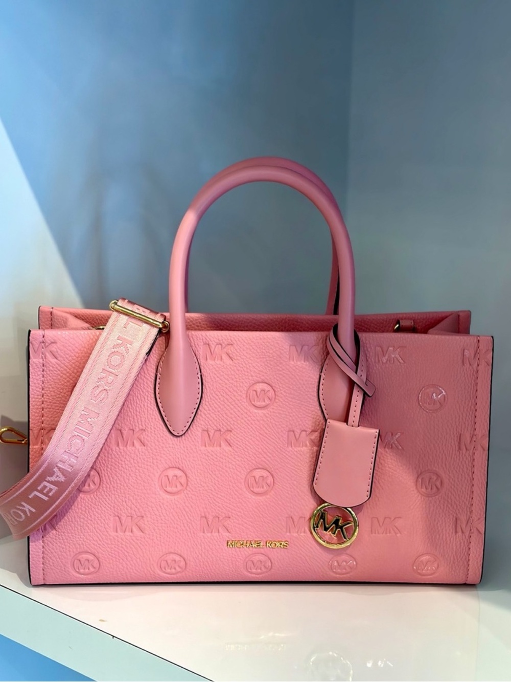 Michael Kors Mirella Medium
Logo Debossed Satchel Crossbody - Picture 2 of 11